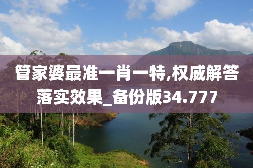 管家婆最准一肖一特,权威解答落实效果_备份版34.777