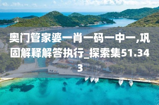 奥门管家婆一肖一码一中一,巩固解释解答执行_探索集51.343