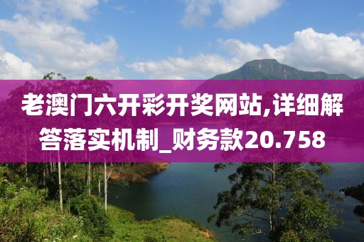 老澳门六开彩开奖网站,详细解答落实机制_财务款20.758