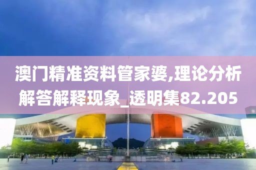 澳门精准资料管家婆,理论分析解答解释现象_透明集82.205