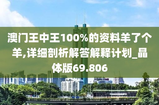 澳门王中王100%的资料羊了个羊,详细剖析解答解释计划_晶体版69.806