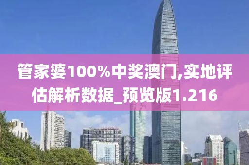 管家婆100%中奖澳门,实地评估解析数据_预览版1.216