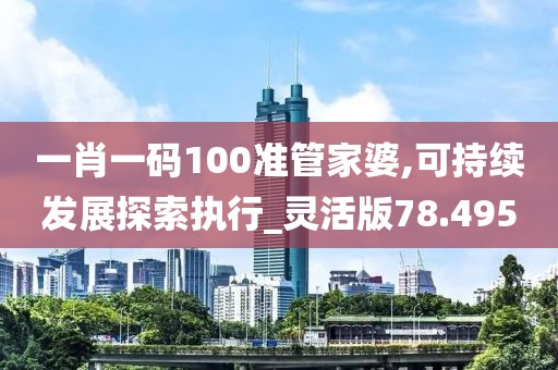 一肖一码100准管家婆,可持续发展探索执行_灵活版78.495