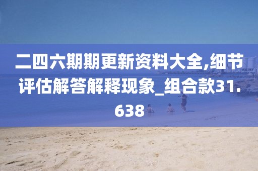 二四六期期更新资料大全,细节评估解答解释现象_组合款31.638
