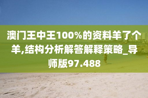 澳门王中王100%的资料羊了个羊,结构分析解答解释策略_导师版97.488