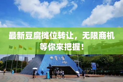 最新豆腐摊位转让，无限商机等你来把握！