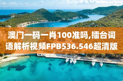 澳门一码一肖100准吗,擂台词语解析视频FPB536.546超清版