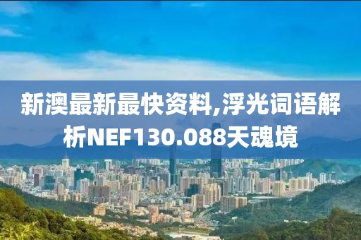 新澳最新最快资料,浮光词语解析NEF130.088天魂境