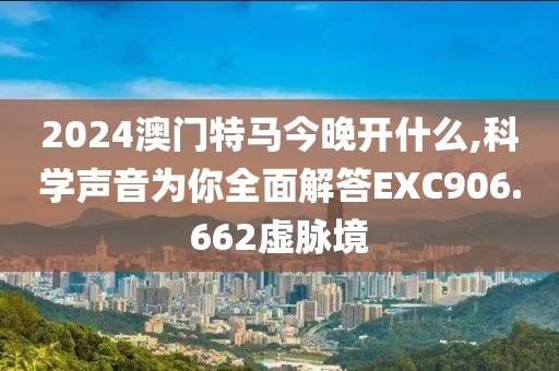 2024澳门特马今晚开什么,科学声音为你全面解答EXC906.662虚脉境