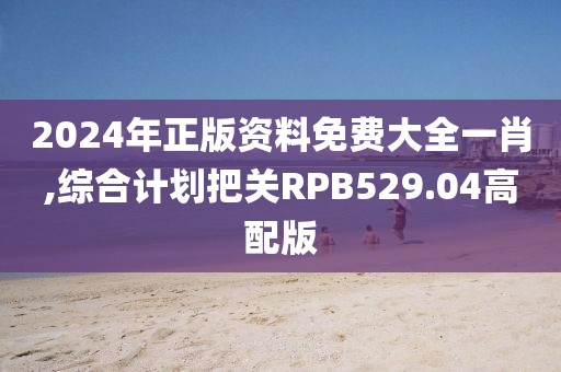 2024年正版资料免费大全一肖,综合计划把关RPB529.04高配版