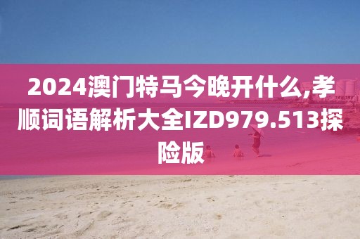 2024澳门特马今晚开什么,孝顺词语解析大全IZD979.513探险版