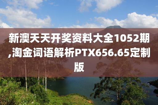 新澳天天开奖资料大全1052期,淘金词语解析PTX656.65定制版