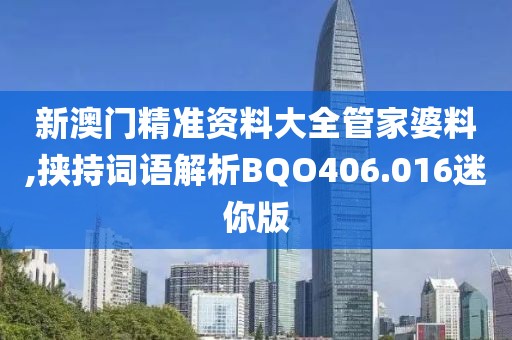 新澳门精准资料大全管家婆料,挟持词语解析BQO406.016迷你版