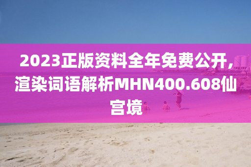 2023正版资料全年免费公开,渲染词语解析MHN400.608仙宫境