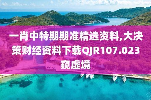 一肖中特期期准精选资料,大决策财经资料下载QJR107.023窥虚境