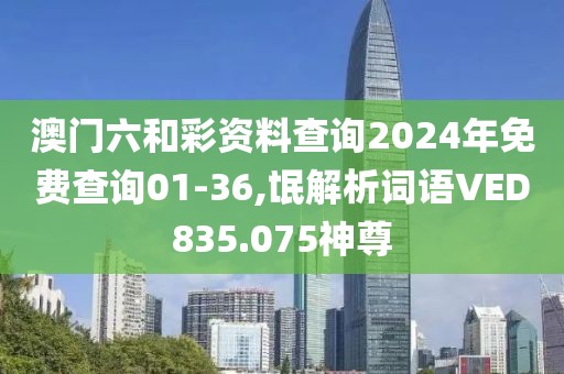 澳门六和彩资料查询2024年免费查询01-36,氓解析词语VED835.075神尊