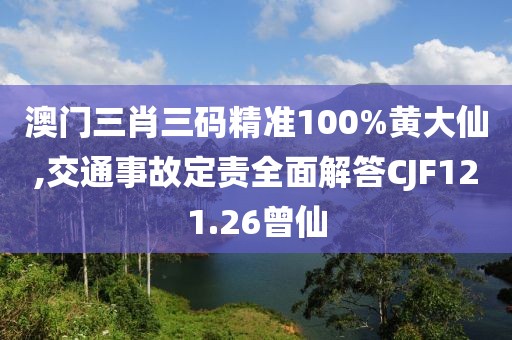 澳门三肖三码精准100%黄大仙,交通事故定责全面解答CJF121.26曾仙