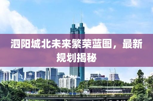 泗阳城北未来繁荣蓝图，最新规划揭秘