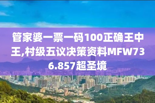 管家婆一票一码100正确王中王,村级五议决策资料MFW736.857超圣境