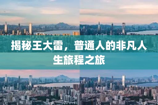 揭秘王大雷，普通人的非凡人生旅程之旅