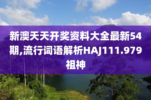 新澳天天开奖资料大全最新54期,流行词语解析HAJ111.979祖神