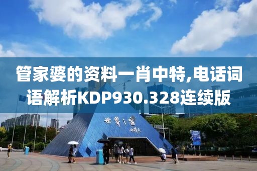 管家婆的资料一肖中特,电话词语解析KDP930.328连续版