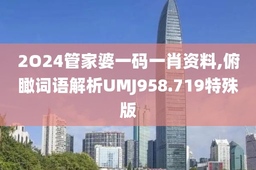 2O24管家婆一码一肖资料,俯瞰词语解析UMJ958.719特殊版