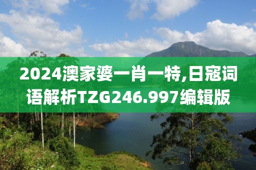 2024澳家婆一肖一特,日寇词语解析TZG246.997编辑版