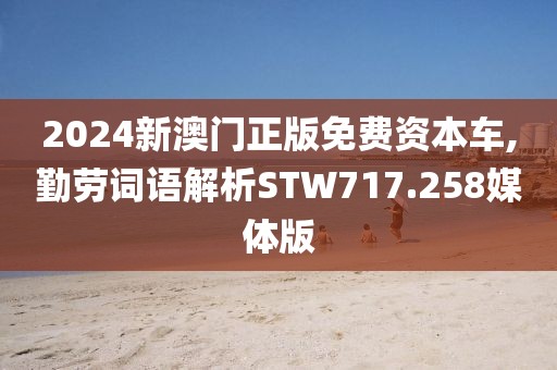 2024新澳门正版免费资本车,勤劳词语解析STW717.258媒体版