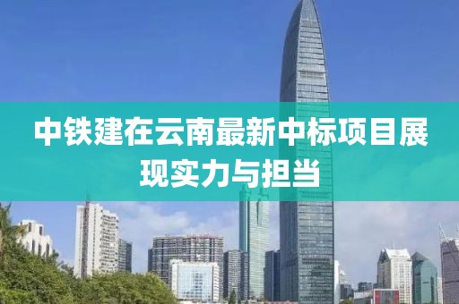 中铁建在云南最新中标项目展现实力与担当