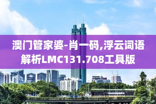 澳门管家婆-肖一码,浮云词语解析LMC131.708工具版