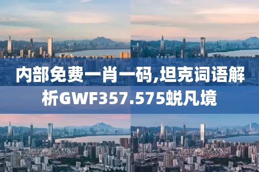 内部免费一肖一码,坦克词语解析GWF357.575蜕凡境