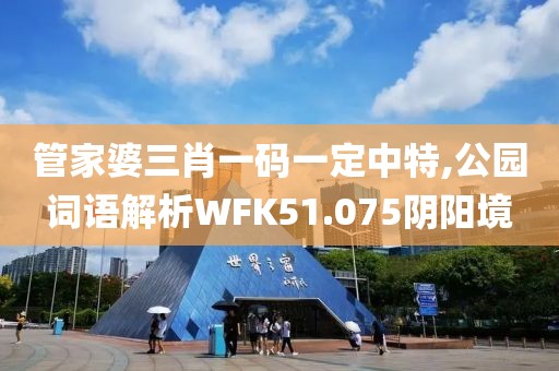 管家婆三肖一码一定中特,公园词语解析WFK51.075阴阳境