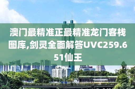 澳门最精准正最精准龙门客栈图库,剑灵全面解答UVC259.651仙王