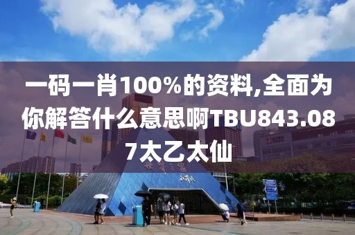 一码一肖100%的资料,全面为你解答什么意思啊TBU843.087太乙太仙