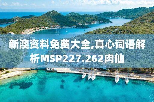 新澳资料免费大全,真心词语解析MSP227.262肉仙