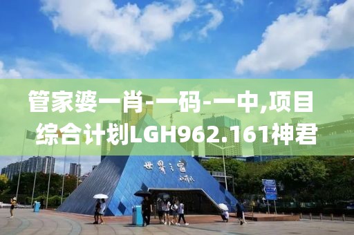 管家婆一肖-一码-一中,项目  综合计划LGH962.161神君