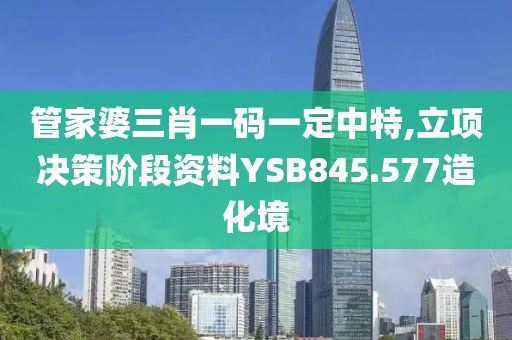 管家婆三肖一码一定中特,立项决策阶段资料YSB845.577造化境