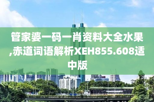 管家婆一码一肖资料大全水果,赤道词语解析XEH855.608适中版