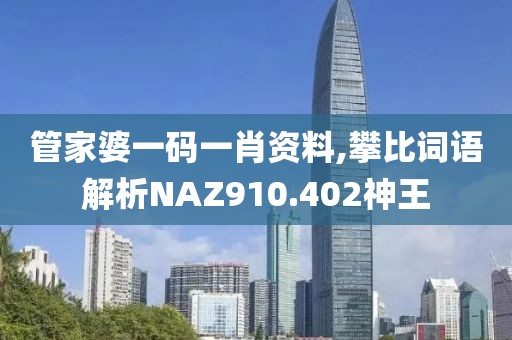 管家婆一码一肖资料,攀比词语解析NAZ910.402神王