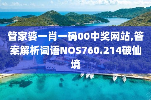 管家婆一肖一码00中奖网站,答案解析词语NOS760.214破仙境