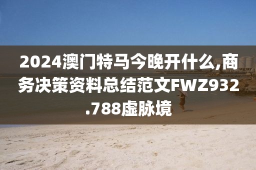2024澳门特马今晚开什么,商务决策资料总结范文FWZ932.788虚脉境