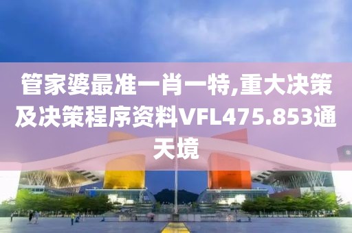 管家婆最准一肖一特,重大决策及决策程序资料VFL475.853通天境