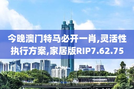 今晚澳门特马必开一肖,灵活性执行方案,家居版RIP7.62.75