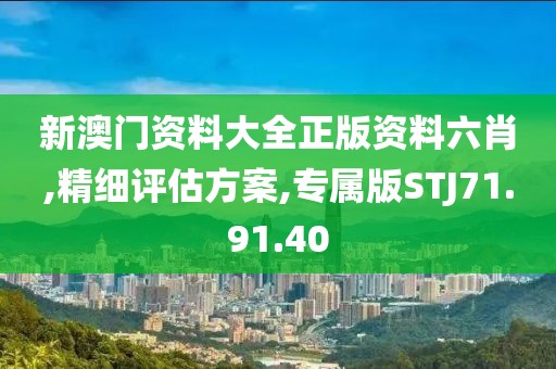 新澳门资料大全正版资料六肖,精细评估方案,专属版STJ71.91.40
