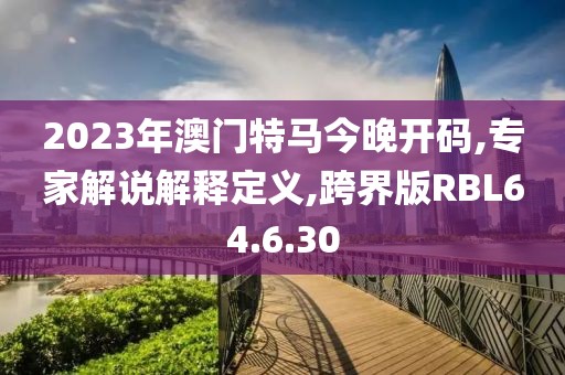 2023年澳门特马今晚开码,专家解说解释定义,跨界版RBL64.6.30