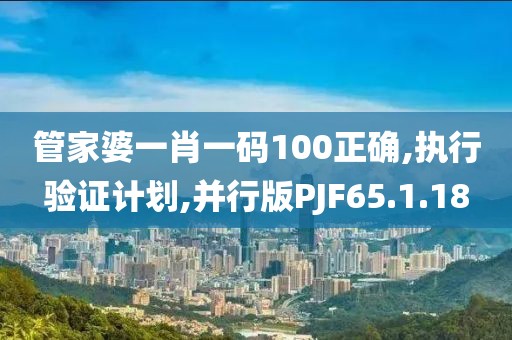 管家婆一肖一码100正确,执行验证计划,并行版PJF65.1.18