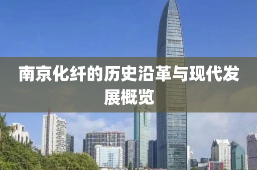 南京化纤的历史沿革与现代发展概览