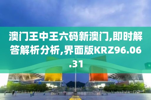 澳门王中王六码新澳门,即时解答解析分析,界面版KRZ96.06.31