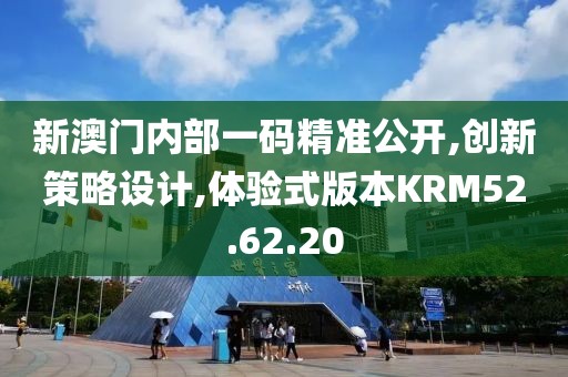 新澳门内部一码精准公开,创新策略设计,体验式版本KRM52.62.20